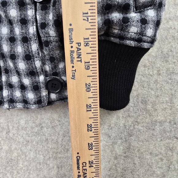 Urban Behavior Womens Black & White Plaid Sleeveless Button-Front Vest Medium - Picture 8 of 9